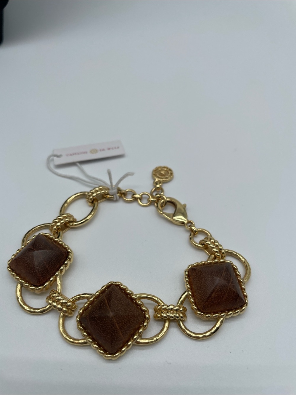 Capucine De Wulf Gold-Tone Teak Bracelet